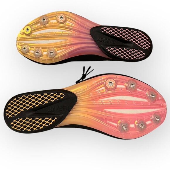 Adidas Adizero Avanti Track Field Spikes Black White Style IG9910 Size Mens 10 - Picture 2 of 15